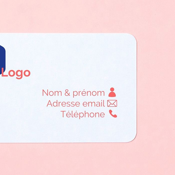 Carte coins arrondis recto